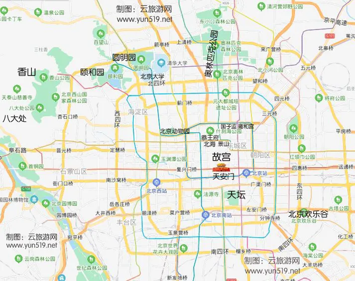 北京旅游景点位置(北京旅游景点位置排名)