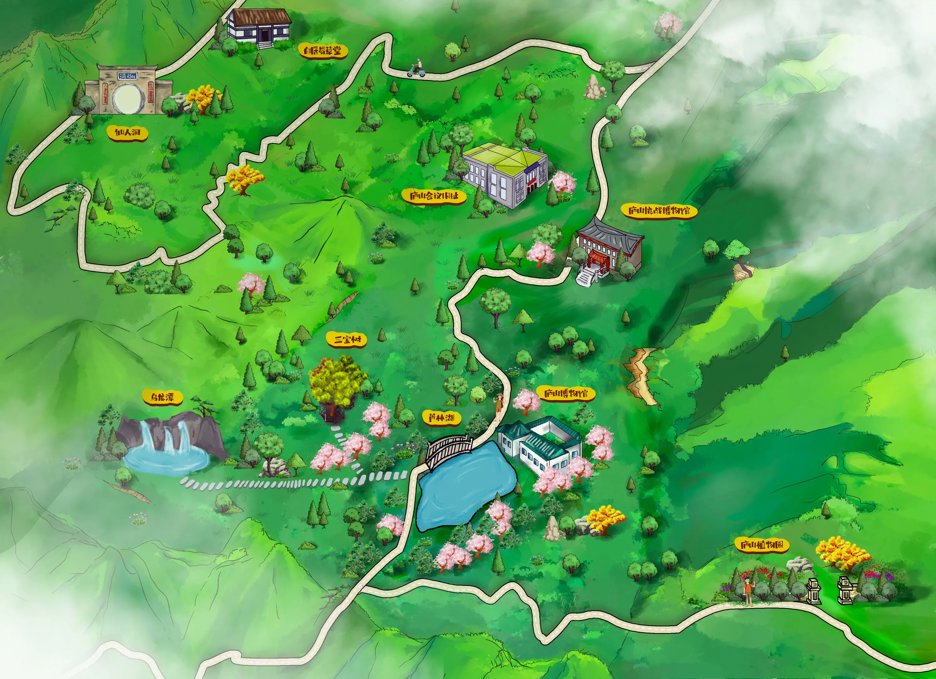 庐山地图景区地图(庐山地图景区地图最新)
