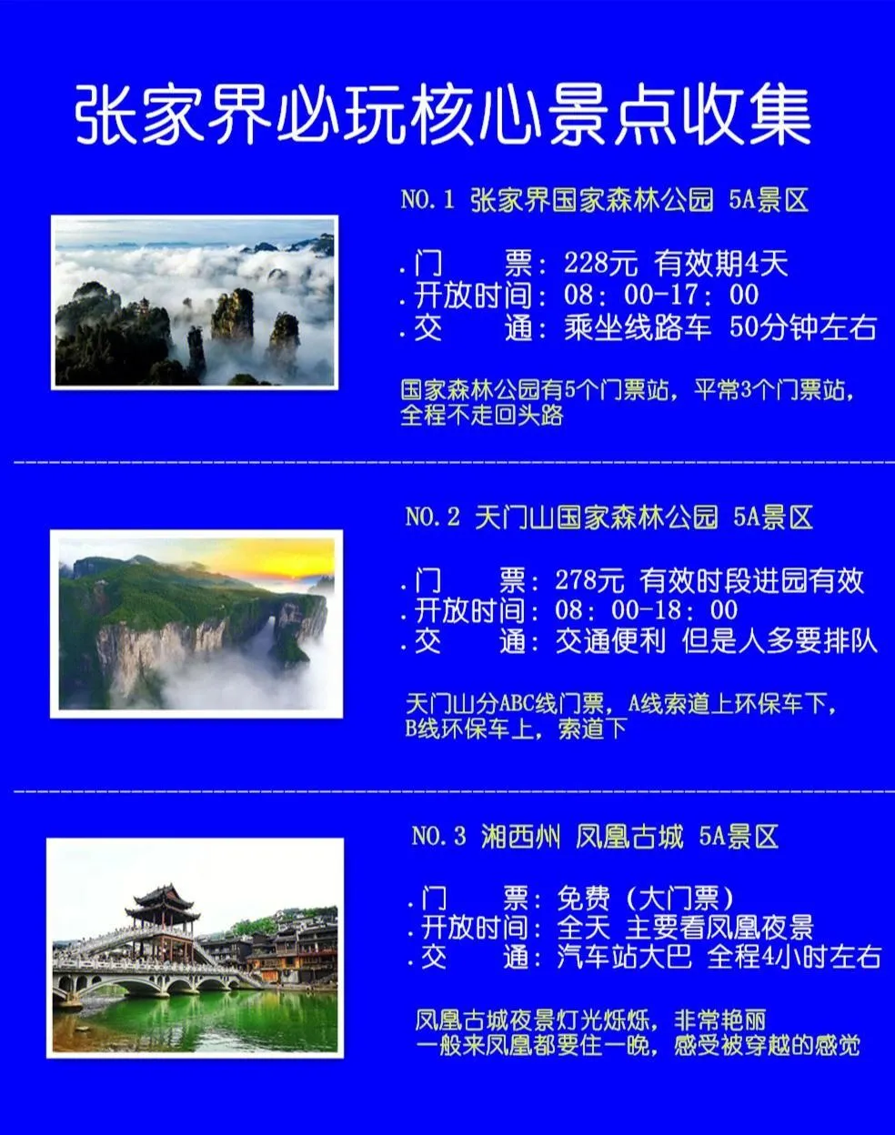 攻略张家界自助游旅游(张家界旅游攻略5日自助游)