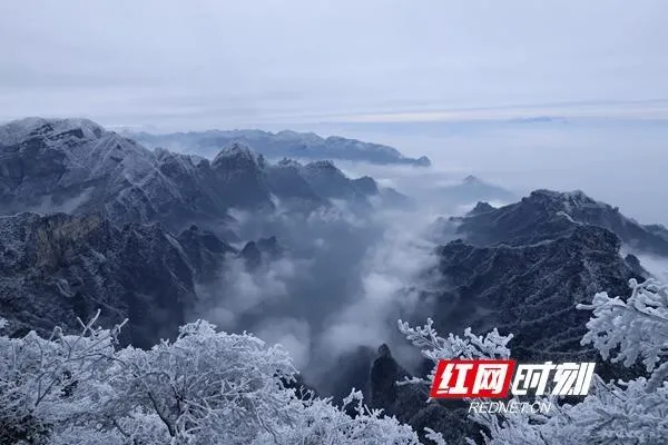 张家界天门山雾凇(张家界天门山雾凇视频)