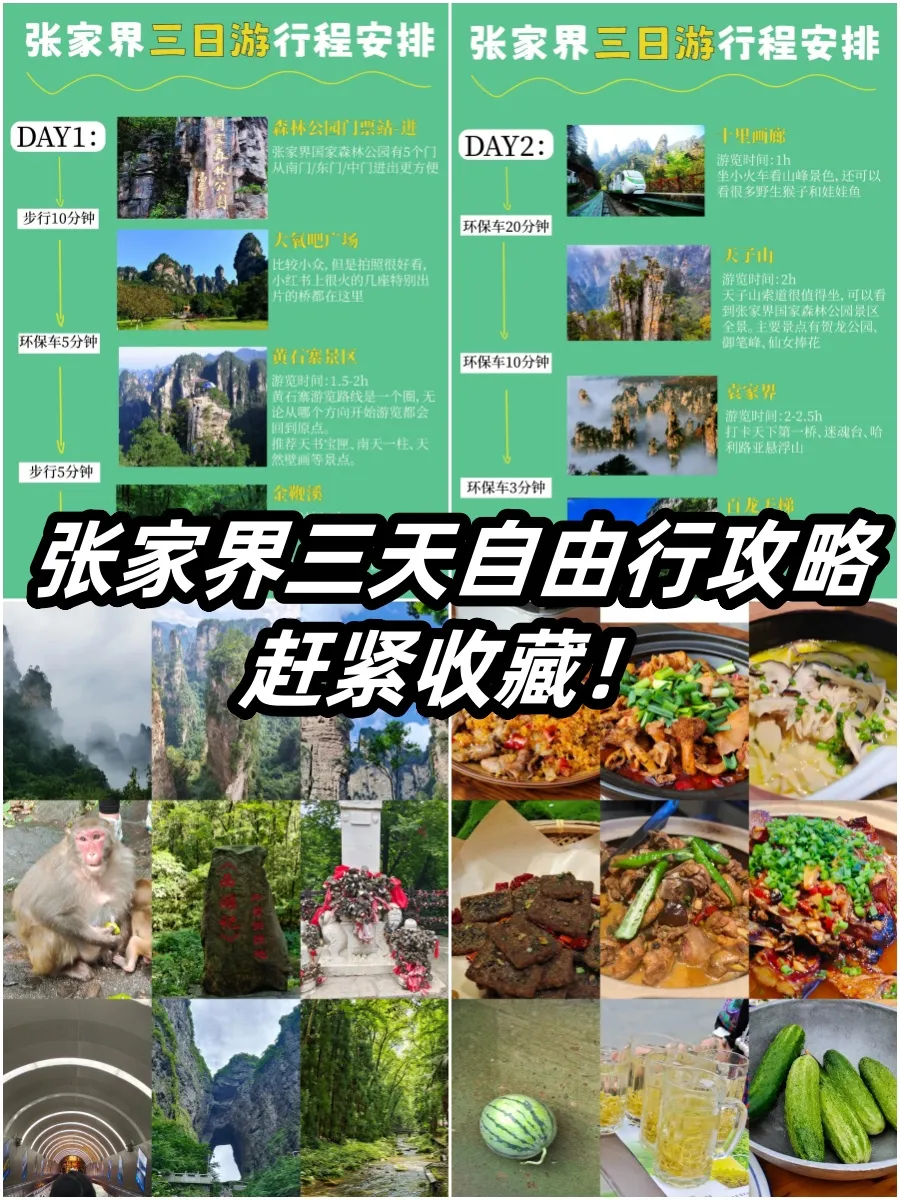 至张家界三日游攻略(张家界三日游攻略及花费多少钱)
