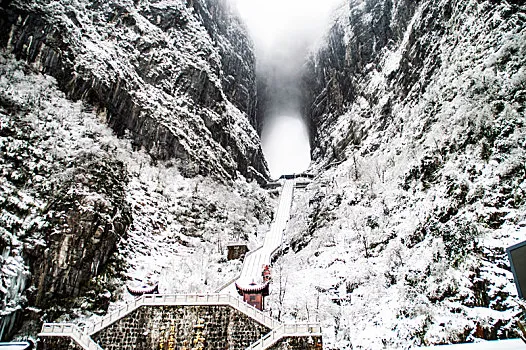 张家界雪景天门山(张家界天门山有雪吗)